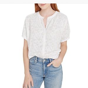 Splendid Pierce White Cotton Button-Front Blouse NWT